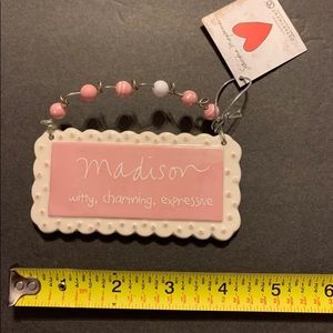 Department 56 Ceramic  Ornament Name Tags New Madison